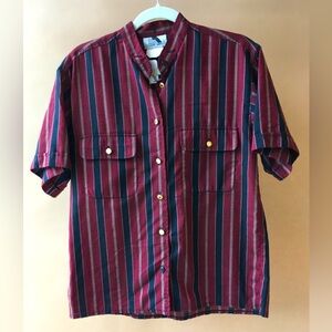 Vintage burgundy striped shirt